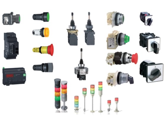 Botones, Interruptores, Torretas, Clemas, Canaletas, Cables de Comunicación y Alimentación Gabinete